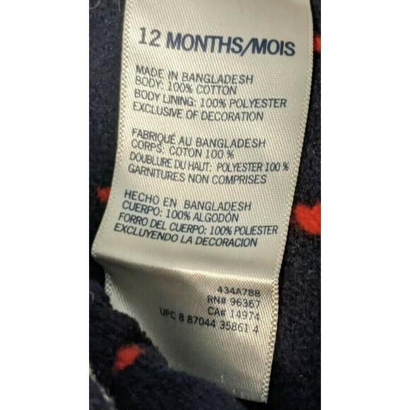 Oshkosh B'Gosh Toddler Girls Fleece Lined Denim Overall Size 12 mo Winter Cozy - Picture 7 of 8